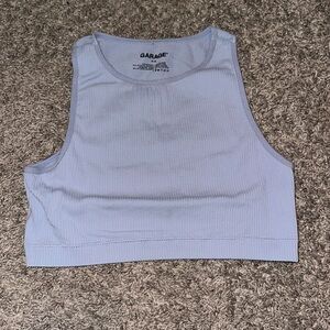 Blue Garage Halter Crop Size Medium